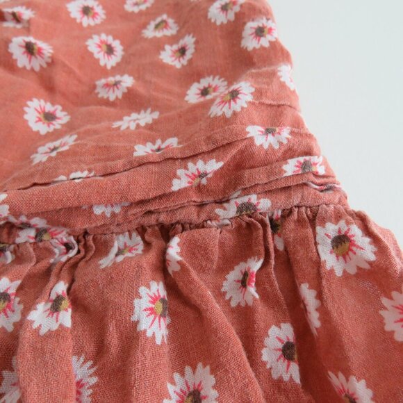SABO SKIRT Ditsy Daisy Floral Ruched Mini Skirt in Terracotta Festival Boho Sz M - Picture 9 of 13